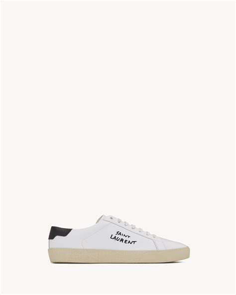 ysl court sneakers|Court classic sl/06 embroidered sneakers in canvas and leather.